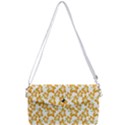 Cute Flowers - Honey Orange White Removable Strap Clutch Bag View1