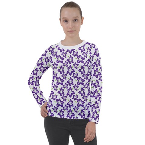 Cute Flowers - Imperial Purple Women s Long Sleeve Raglan Tee by FashionBoulevard