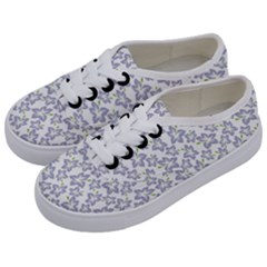 Cute Flowers - Silver Grey Kids  Classic Low Top Sneakers by FashionBoulevard