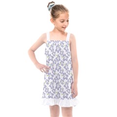 Cute Flowers - Silver Grey Kids  Overall Dress