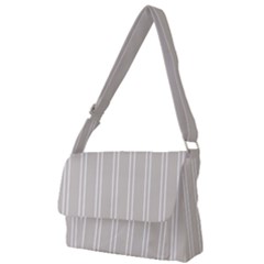 Nice Stripes - Abalone Grey Full Print Messenger Bag (l) by FashionBoulevard