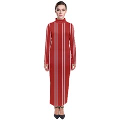 Nice Stripes - Apple Red Turtleneck Maxi Dress