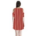 Nice Stripes - Apple Red Shoulder Cutout Velvet One Piece View2
