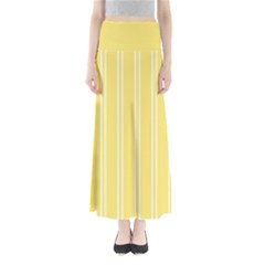 Nice Stripes - Blonde Yellow Full Length Maxi Skirt by FashionBoulevard