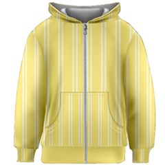 Nice Stripes - Blonde Yellow Kids  Zipper Hoodie Without Drawstring by FashionBoulevard