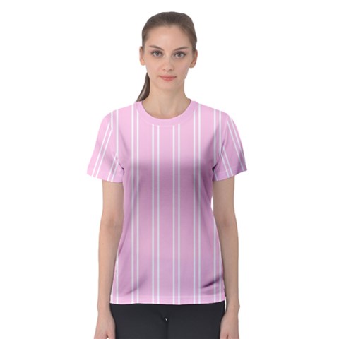 Nice Stripes - Blush Pink Women s Sport Mesh Tee by FashionBoulevard