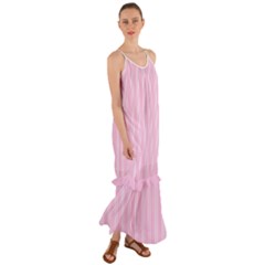 Nice Stripes - Blush Pink Cami Maxi Ruffle Chiffon Dress by FashionBoulevard