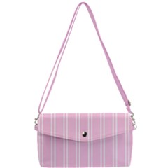 Nice Stripes - Blush Pink Removable Strap Clutch Bag by FashionBoulevard