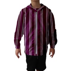 Nice Stripes - Boysenberry Purple Kids  Hooded Windbreaker