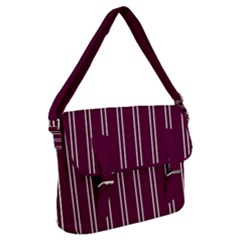 Nice Stripes - Boysenberry Purple Buckle Messenger Bag by FashionBoulevard