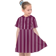 Nice Stripes - Boysenberry Purple Kids  Sailor Dress by FashionBoulevard