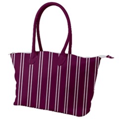 Nice Stripes - Boysenberry Purple Canvas Shoulder Bag
