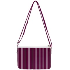 Nice Stripes - Boysenberry Purple Double Gusset Crossbody Bag by FashionBoulevard