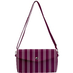 Nice Stripes - Boysenberry Purple Removable Strap Clutch Bag