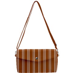 Nice Stripes - Burnt Orange Removable Strap Clutch Bag by FashionBoulevard