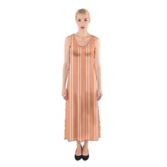 Nice Stripes - Cantaloupe Orange Sleeveless Maxi Dress