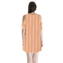 Nice Stripes - Cantaloupe Orange Shoulder Cutout Velvet One Piece View2