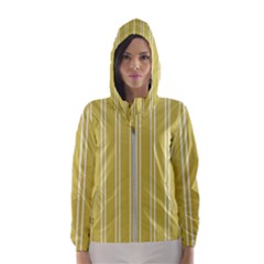 Nice Stripes - Ceylon Yellow Women s Hooded Windbreaker by FashionBoulevard