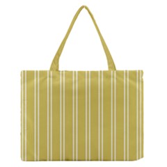 Nice Stripes - Ceylon Yellow Zipper Medium Tote Bag by FashionBoulevard