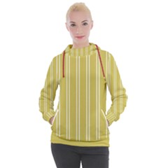 Nice Stripes - Ceylon Yellow Women s Hooded Pullover by FashionBoulevard