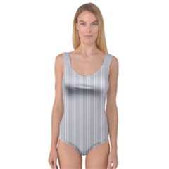 Nice Stripes - Cloudy Grey Princess Tank Leotard  by FashionBoulevard