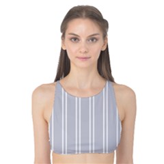 Nice Stripes - Cloudy Grey Tank Bikini Top by FashionBoulevard