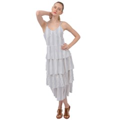 Nice Stripes - Cloudy Grey Layered Bottom Dress by FashionBoulevard