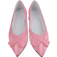 Nice Stripes - Flamingo Pink Women s Bow Heels by FashionBoulevard