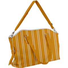 Nice Stripes - Honey Orange Canvas Crossbody Bag