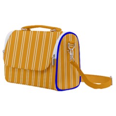 Nice Stripes - Honey Orange Satchel Shoulder Bag by FashionBoulevard