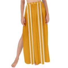 Nice Stripes - Honey Orange Maxi Chiffon Tie-up Sarong by FashionBoulevard