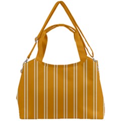 Nice Stripes - Honey Orange Double Compartment Shoulder Bag by FashionBoulevard