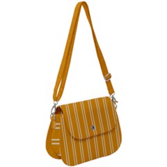 Nice Stripes - Honey Orange Saddle Handbag