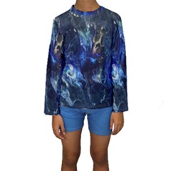 Somewhere In Space Kids  Long Sleeve Swimwear