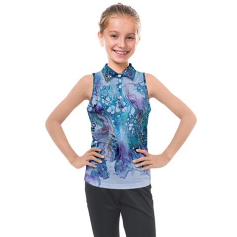 Sea Anemone Kids  Sleeveless Polo Tee by CKArtCreations