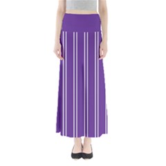 Nice Stripes - Imperial Purple Full Length Maxi Skirt by FashionBoulevard