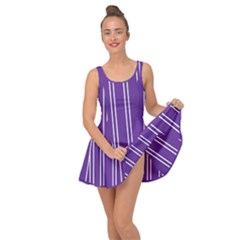 Nice Stripes - Imperial Purple Inside Out Casual Dress by FashionBoulevard