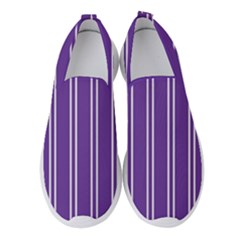 Nice Stripes - Imperial Purple Women s Slip On Sneakers by FashionBoulevard