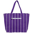 Nice Stripes - Imperial Purple Zip Up Canvas Bag View3