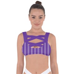 Nice Stripes - Imperial Purple Bandaged Up Bikini Top by FashionBoulevard