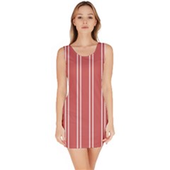 Nice Stripes - Indian Red Bodycon Dress by FashionBoulevard