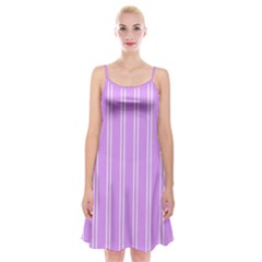 Nice Stripes - Lavender Purple Spaghetti Strap Velvet Dress by FashionBoulevard