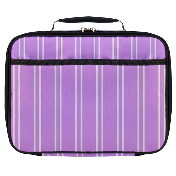 Nice Stripes - Lavender Purple Full Print Lunch Bag