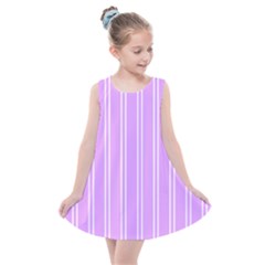 Nice Stripes - Lavender Purple Kids  Summer Dress by FashionBoulevard