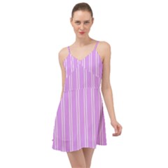 Nice Stripes - Lavender Purple Summer Time Chiffon Dress