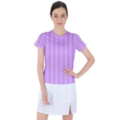 Nice Stripes - Lavender Purple Women s Sports Top by FashionBoulevard