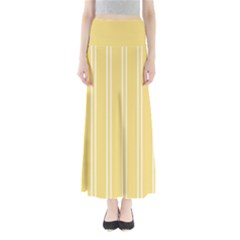 Nice Stripes - Mellow Yellow Full Length Maxi Skirt by FashionBoulevard