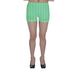 Nice Stripes - Mint Green Skinny Shorts