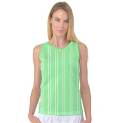 Nice Stripes - Mint Green Women s Basketball Tank Top by FashionBoulevard