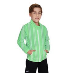 Nice Stripes - Mint Green Kids  Windbreaker